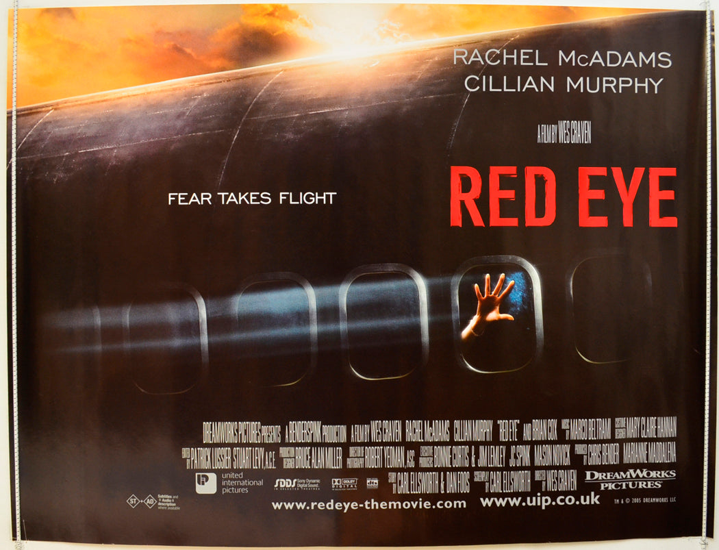 Red Eye Original Quad Poster - Film Poster - Movie Poster  