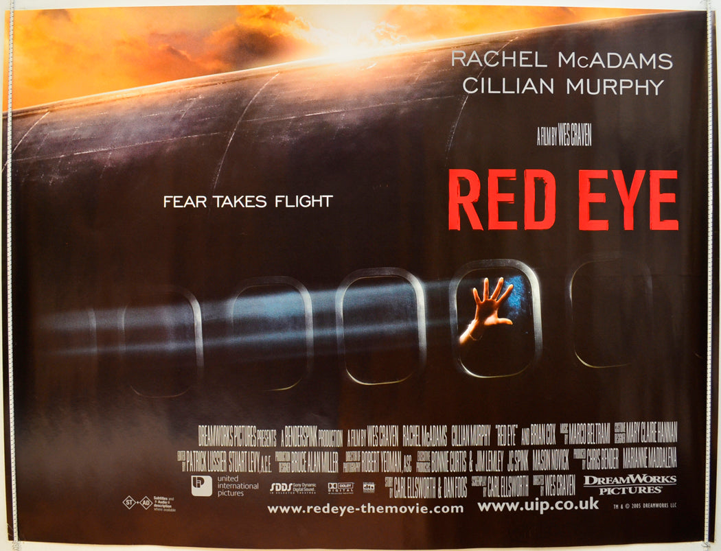 Red Eye Original Quad Poster - Film Poster - Movie Poster  