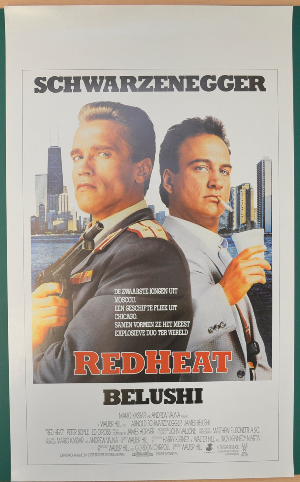 Red Heat Original Belgian Poster - Film Poster - Movie Poster  