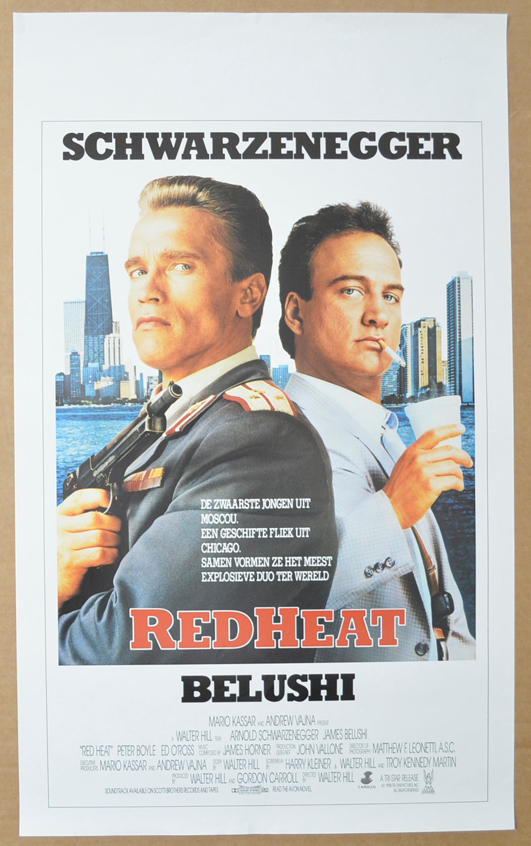 Red Heat  Original Belgian Poster - Film Poster - Movie Poster