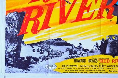 RED RIVER (Bottom Left) Cinema Quad Movie Poster 