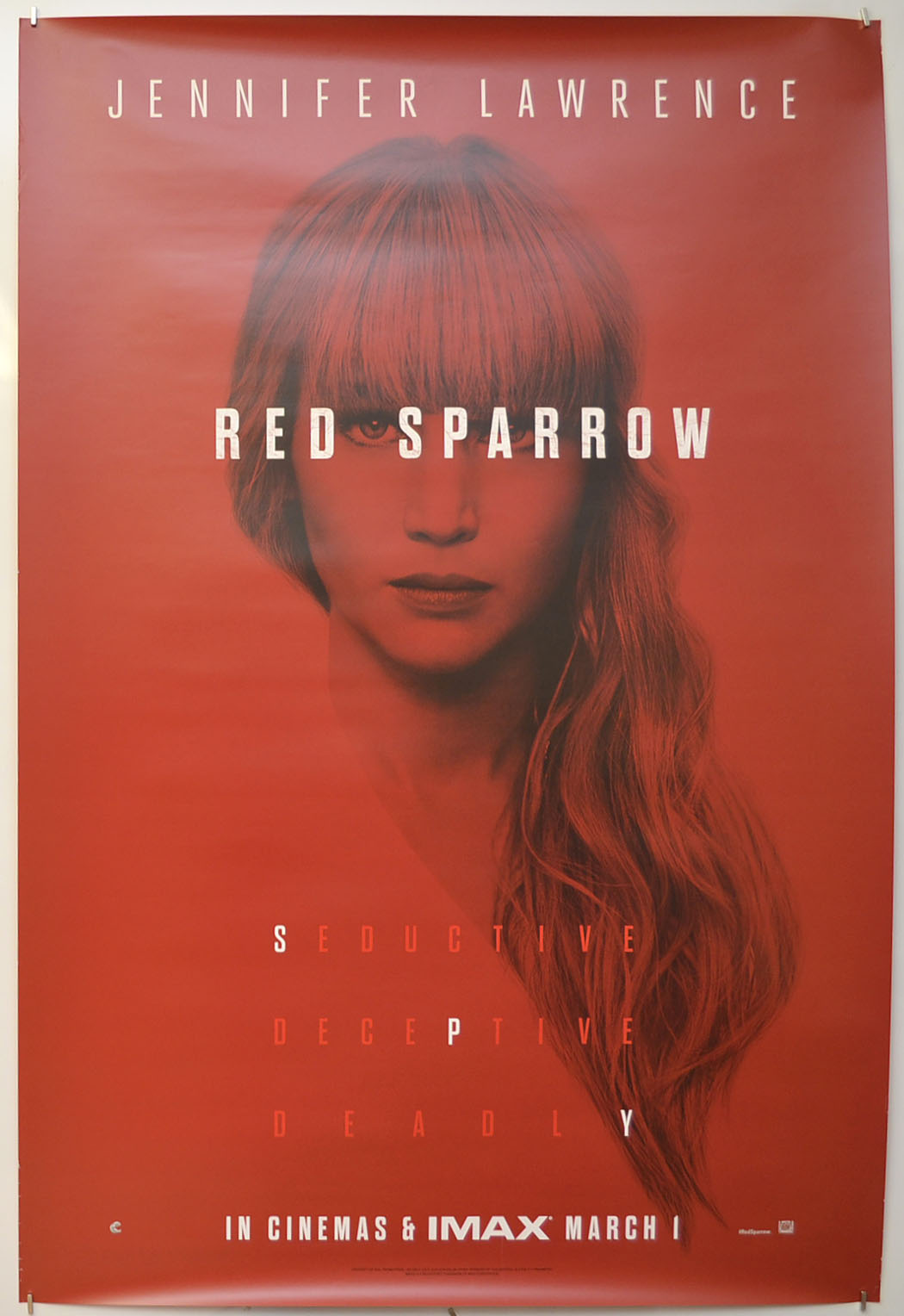 Red Sparrow Original One Sheet Poster - Film Poster - Movie Poster