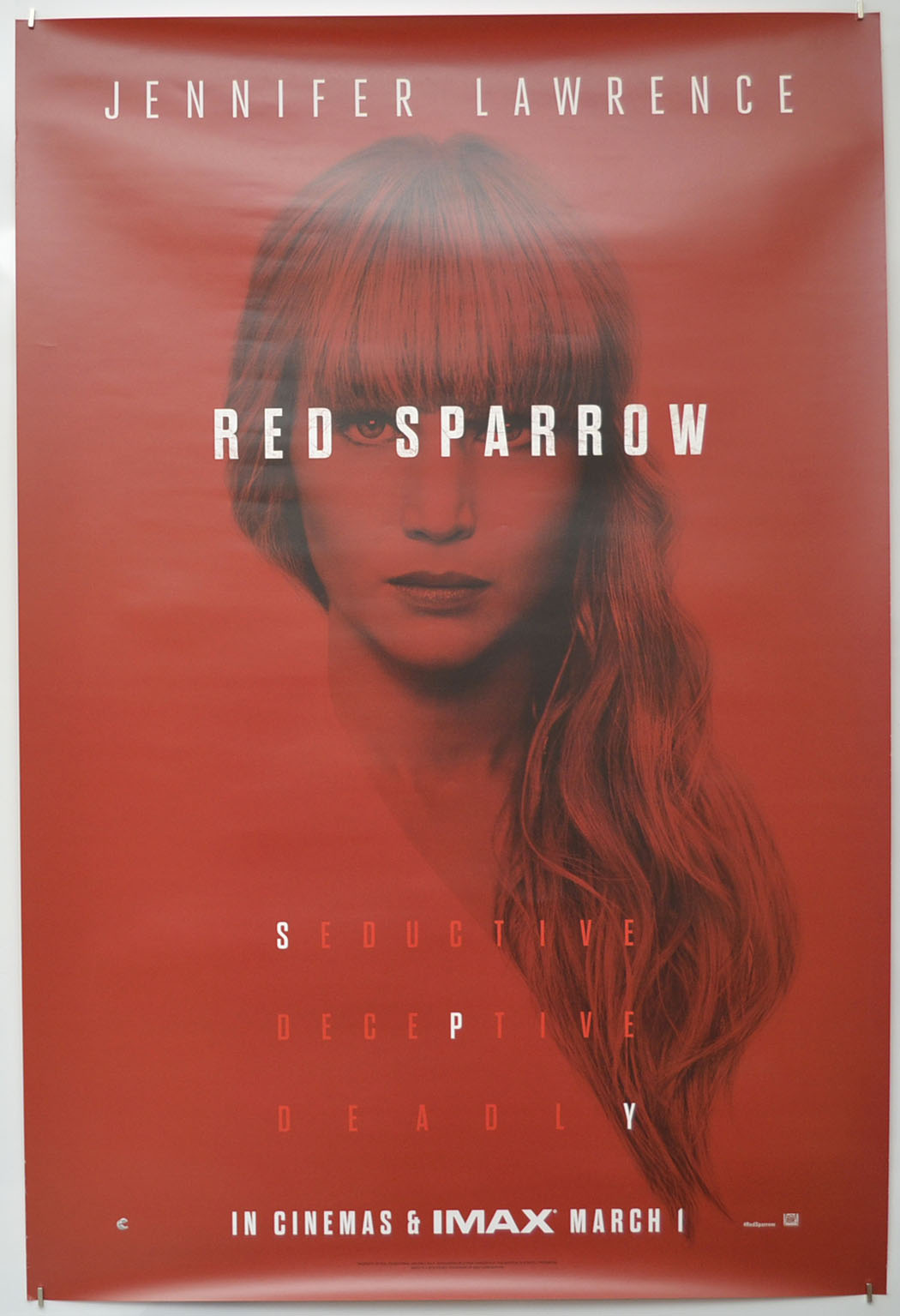 Red Sparrow Original One Sheet Poster - Film Poster - Movie Poster