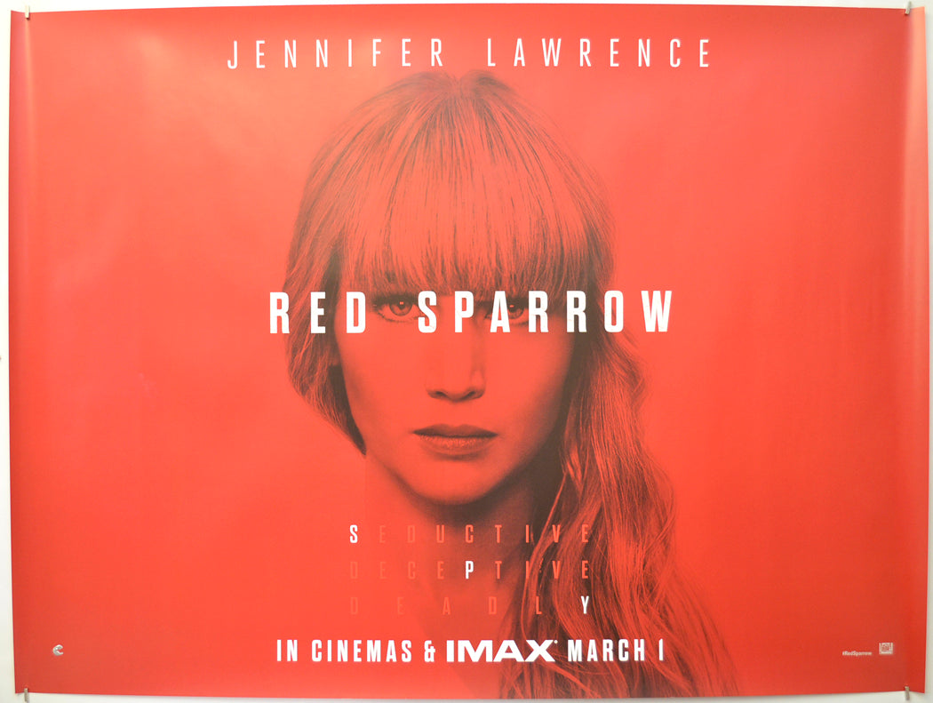 Red Sparrow Original Quad Poster - Film Poster - Movie Poster