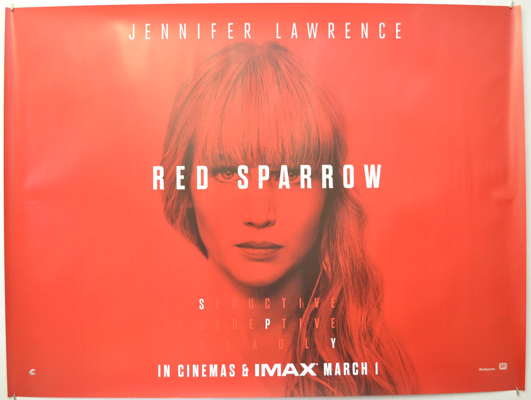 Red Sparrow Original Quad Poster - Film Poster - Movie Poster