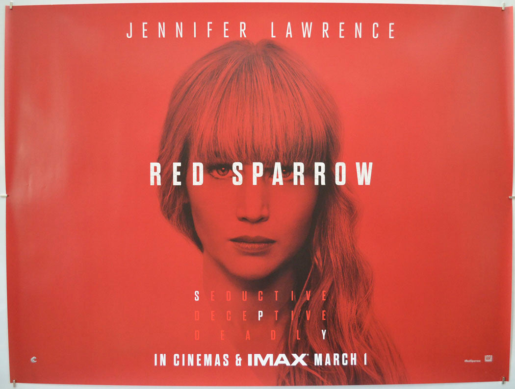 Red Sparrow Original Quad Poster - Film Poster - Movie Poster