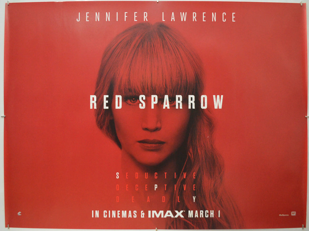 Red Sparrow - Original Quad Poster - Film Poster - Movie Poster