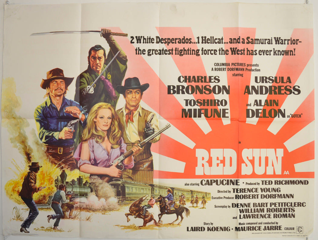 Red Sun  Original British Quad Poster - Film Poster - Movie Poster 