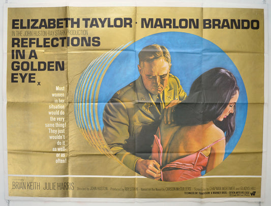 Reflections In A Golden Eye Original Quad Poster - Film Poster - Movie Poster  