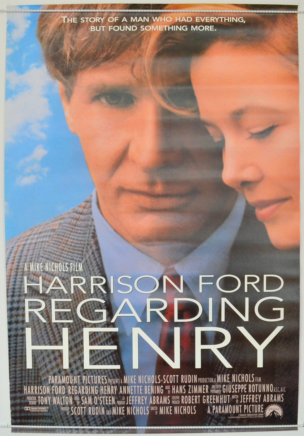 Regarding Henry  Original One Sheet Poster - Film Poster - Movie Poster 