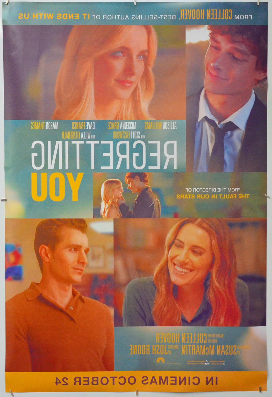 Regretting You (Back) Cinema One Sheet Movie Poster 