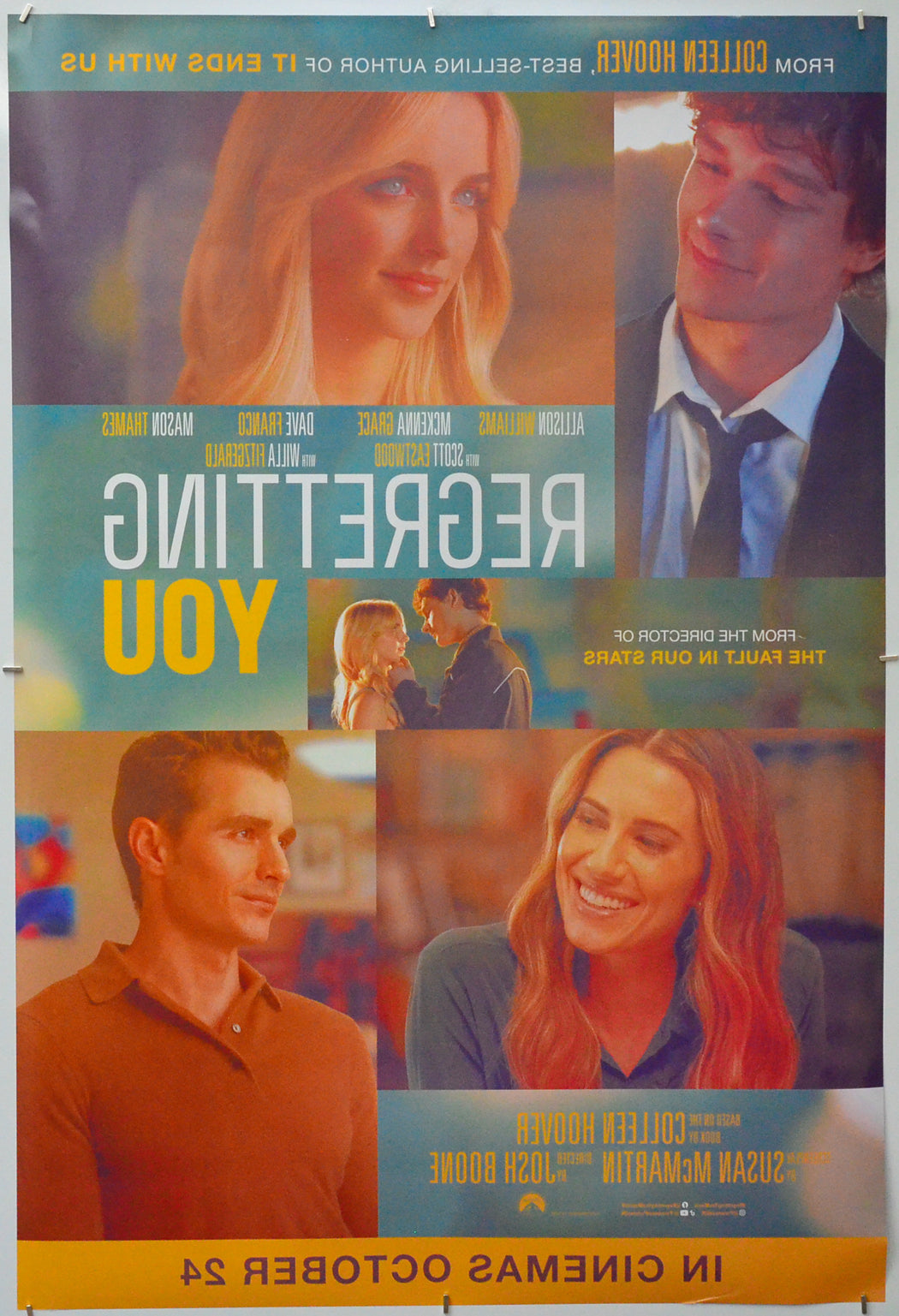 Regretting You (Back) Cinema One Sheet Movie Poster 