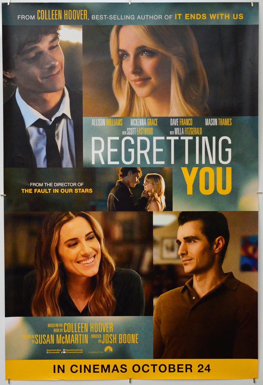 Regretting You - Original One Sheet Poster - Film Poster - Movie Poster 