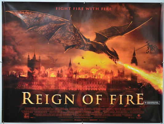 Reign Of Fire - Original Quad Poster - Film Poster - Movie Poster