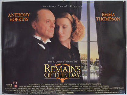 The Remains Of The Day Original Quad Poster - Film Poster - Movie Poster