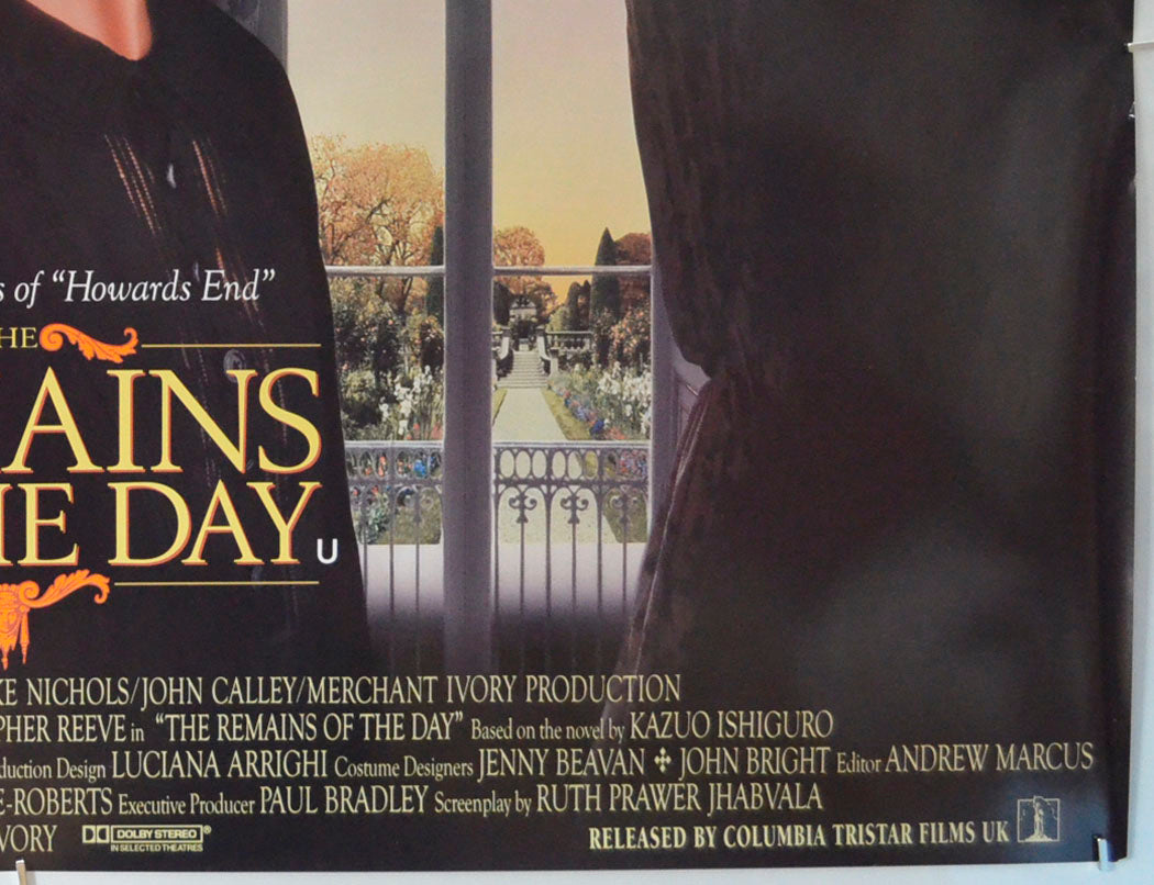 THE REMAINS OF THE DAY (Bottom Right) Cinema Quad Movie Poster 