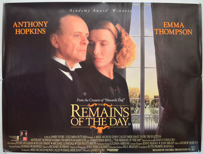 The Remains Of The Day Original Quad Poster - Film Poster - Movie Poster