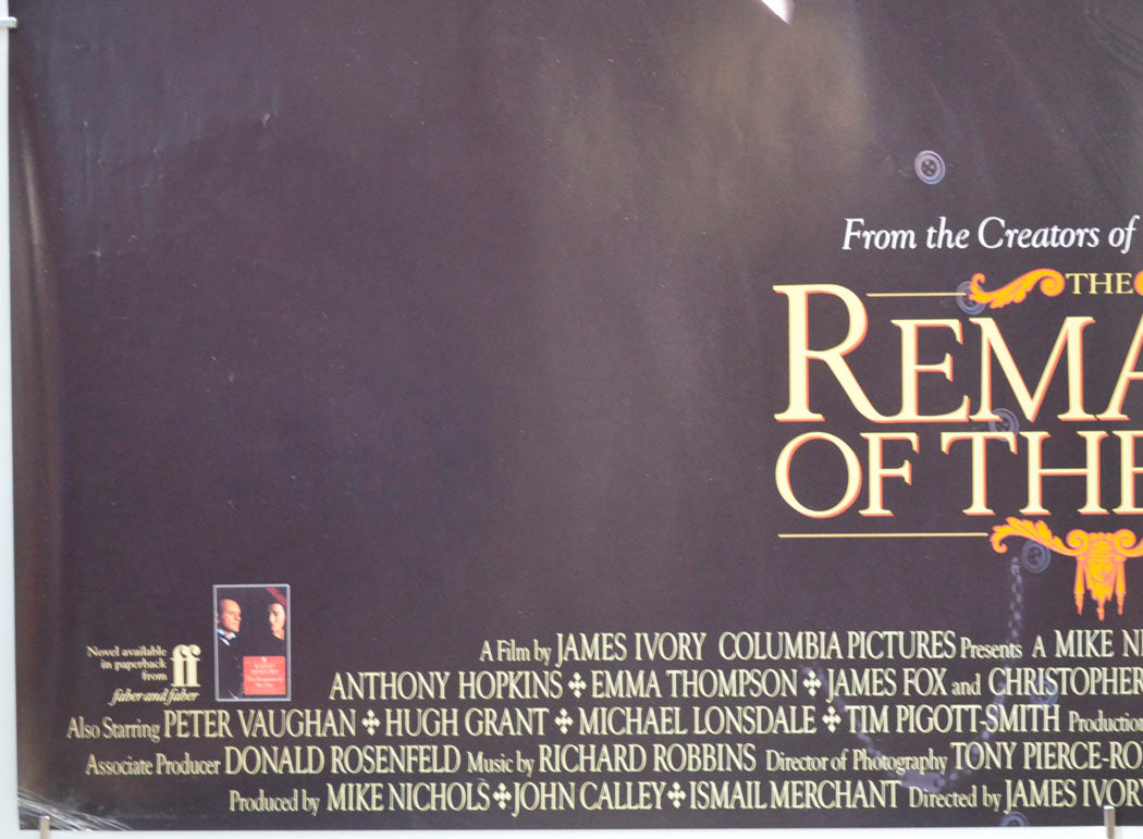 THE REMAINS OF THE DAY (Bottom Left) Cinema Quad Movie Poster 