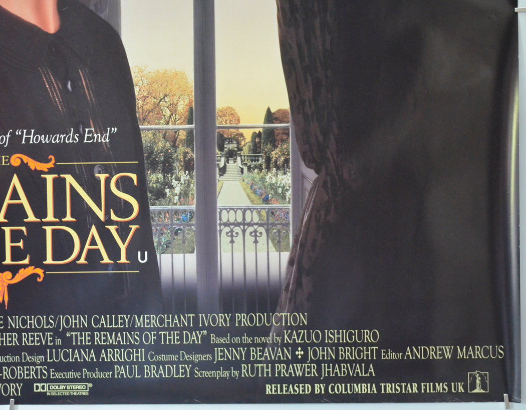 THE REMAINS OF THE DAY (Bottom Right) Cinema Quad Movie Poster 