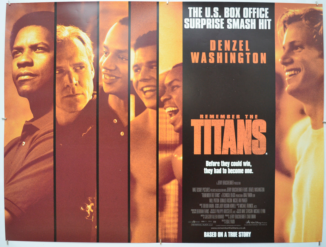 Remember The Titans  - Original Quad Poster - Film Poster - Movie Poster