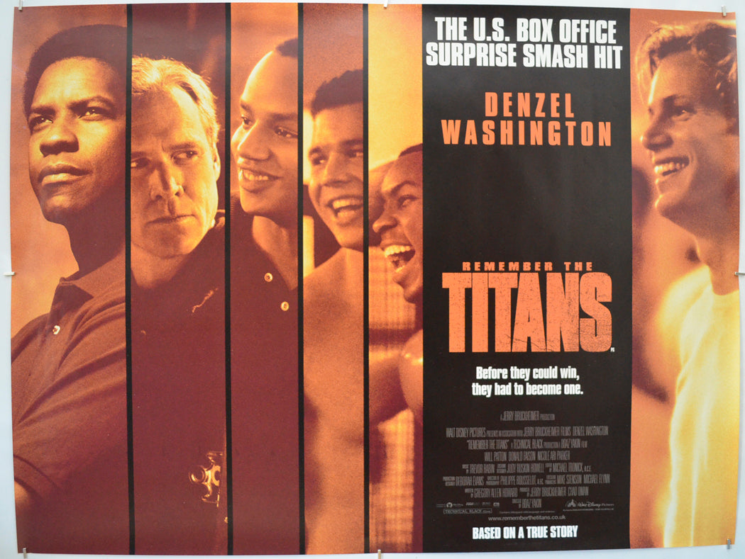 Remember The Titans - Original Quad Poster - Film Poster - Movie Poster