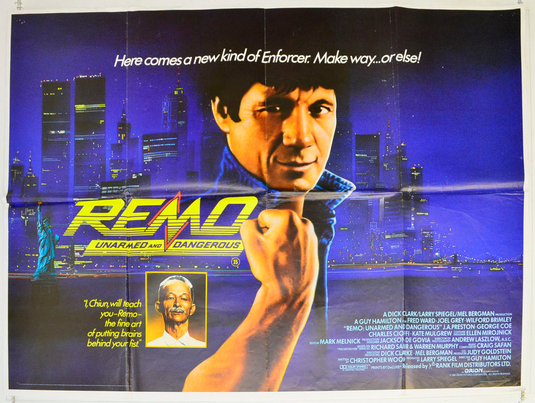 Remo - Unarmed and Dangerous  Original British Quad Poster - Film Poster - Movie Poster