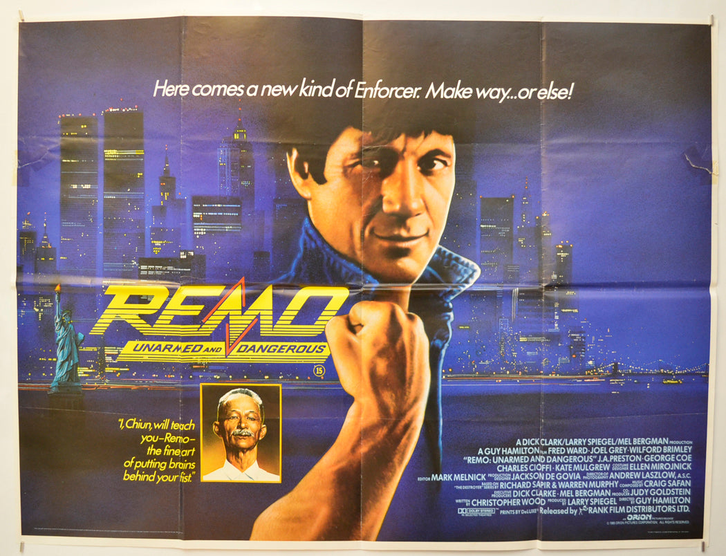 Remo - Unarmed and Dangerous  Original Quad Poster - Film Poster - Movie Poster