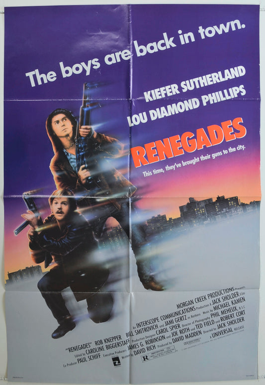 Renegades   Original One Sheet Poster - Film Poster - Movie Poster 