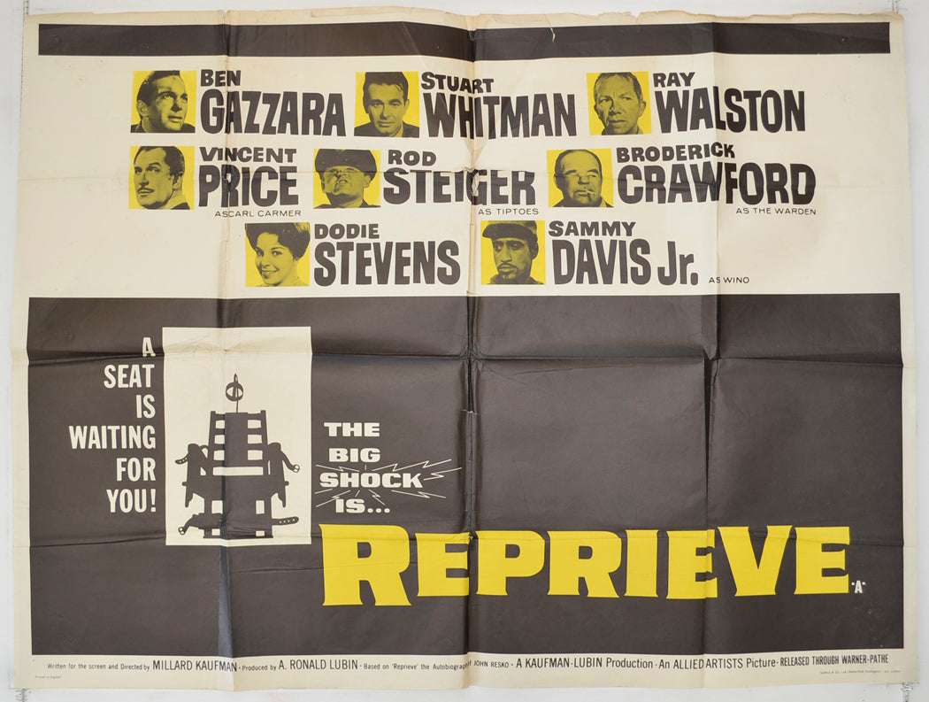 Reprieve  (a.k.a. Convicts 4)   Original Quad Poster - Film Poster - Movie Poster  