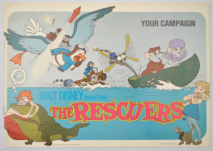 The Rescuers Original 22 page Cinema Exhibitors Campaign Press Book (UK)