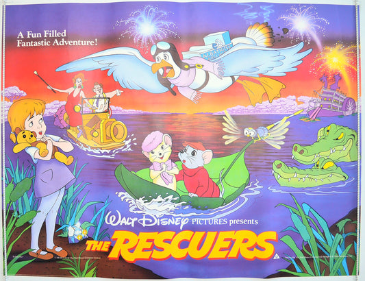 The Rescuers  Original British Quad Poster - Film Poster - Movie Poster 