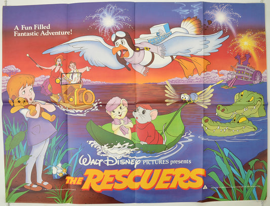 The Rescuers  (1984 re-release)  Original Quad Poster - Film Poster - Movie Poster 