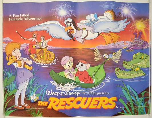 The Rescuers  Original British Quad Poster - Film Poster - Movie Poster 