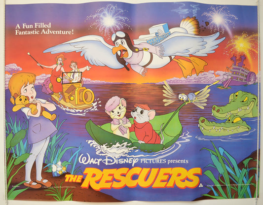 The Rescuers  Original British Quad Poster - Film Poster - Movie Poster 