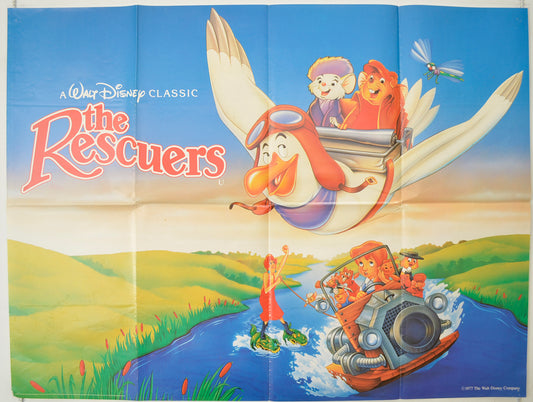 The Rescuers  (1989 re-release)  Original Quad Poster - Film Poster - Movie Poster 