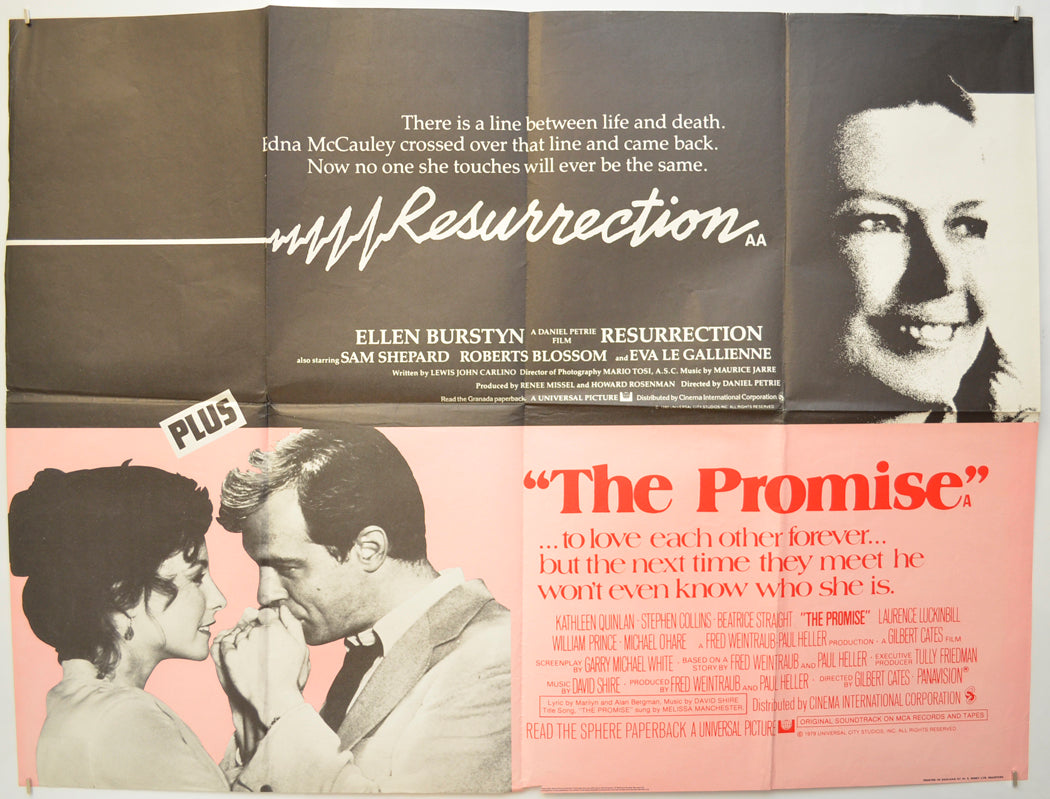 Resurrection / The Promise (Double Bill) Original Quad Poster - Film Poster - Movie Poster