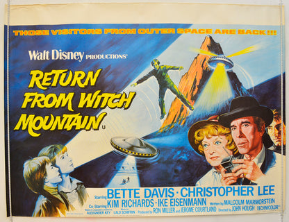 Return From Witch Mountain Original Quad Poster - Film Poster - Movie Poster  