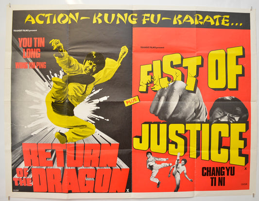 Return Of The Dragon / Fist Of Justice (a.k.a. Infernal Street / Ban jin qi liang) Original Quad Poster - Film Poster - Movie Poster