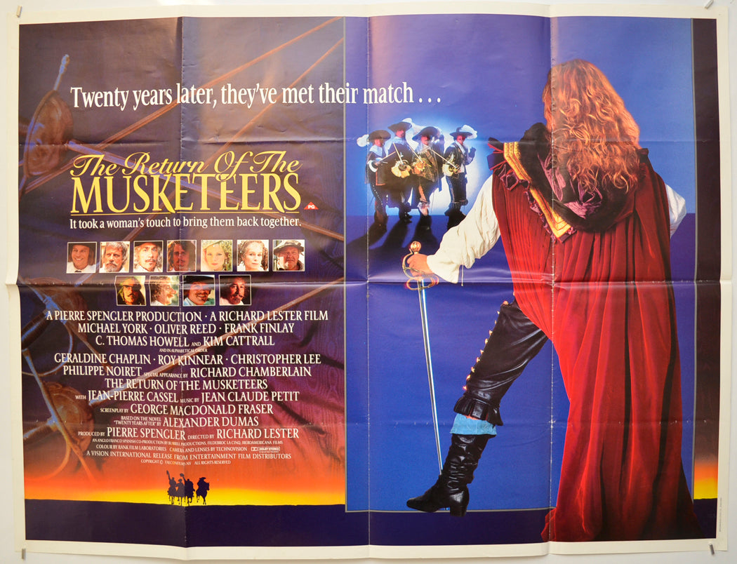 The Return Of The Musketeers  Original Quad Poster - Film Poster - Movie Poster