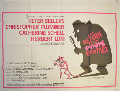 The Return Of The Pink Panther  Original British Quad Poster - Film Poster - Movie Poster 