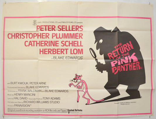 The Return Of The Pink Panther Original Quad Poster - Film Poster - Movie Poster  