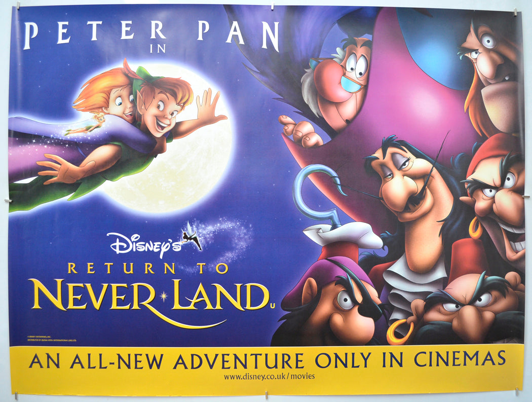 Return To Neverland Original Quad Poster - Film Poster - Movie Poster