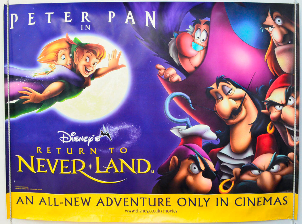 Return To Neverland Original British Quad Poster - Film Poster - Movie Poster 