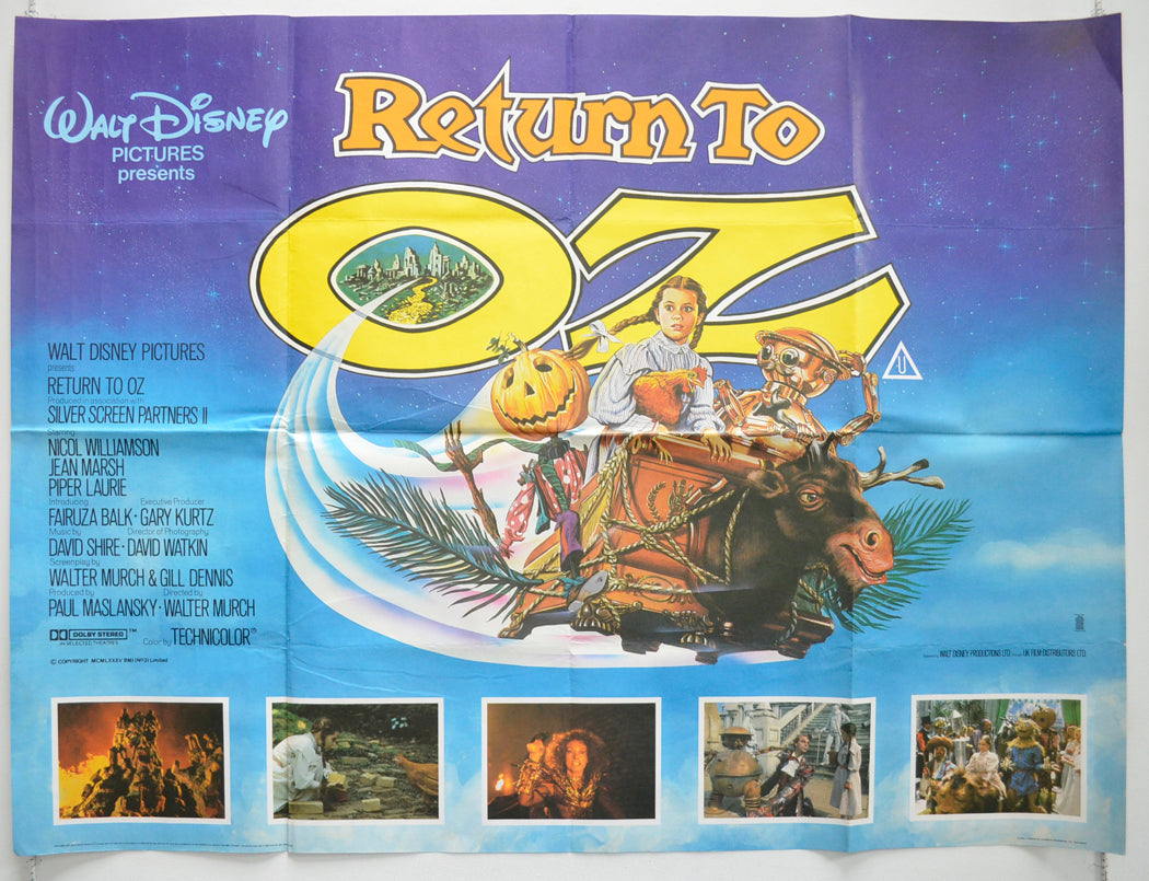 Return To Oz Original Quad Poster - Film Poster - Movie Poster  