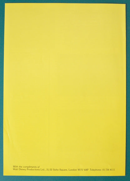 RETURN TO OZ – Cinema Exhibitors Synopsis / Credits Booklet - Back