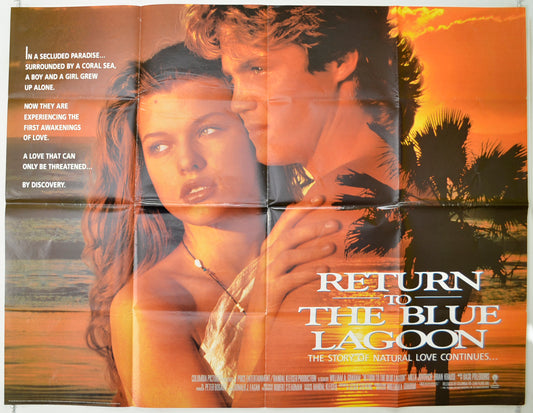 Return To The Blue Lagoon  Original Quad Poster - Film Poster - Movie Poster