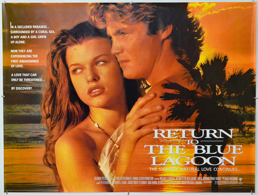 Return To The Blue Lagoon - Original Quad Poster - Film Poster - Movie Poster