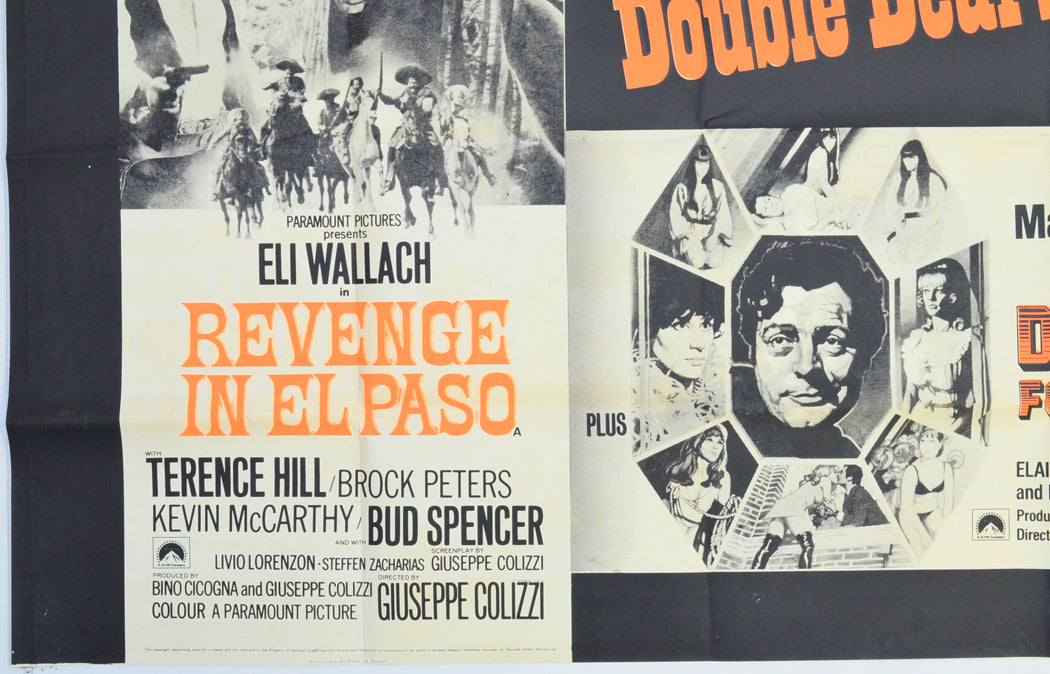 REVENGE IN EL PASO / DIAMONDS FOR BREAKFAST (Bottom Left) Cinema Quad Movie Poster 