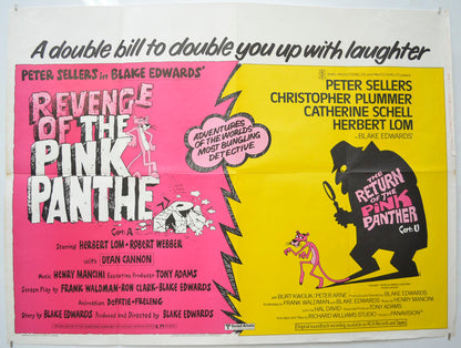 Revenge Of The Pink Panther / Return Of The Pink Panther (Double Bill ) Original Quad Poster - Film Poster - Movie Poster