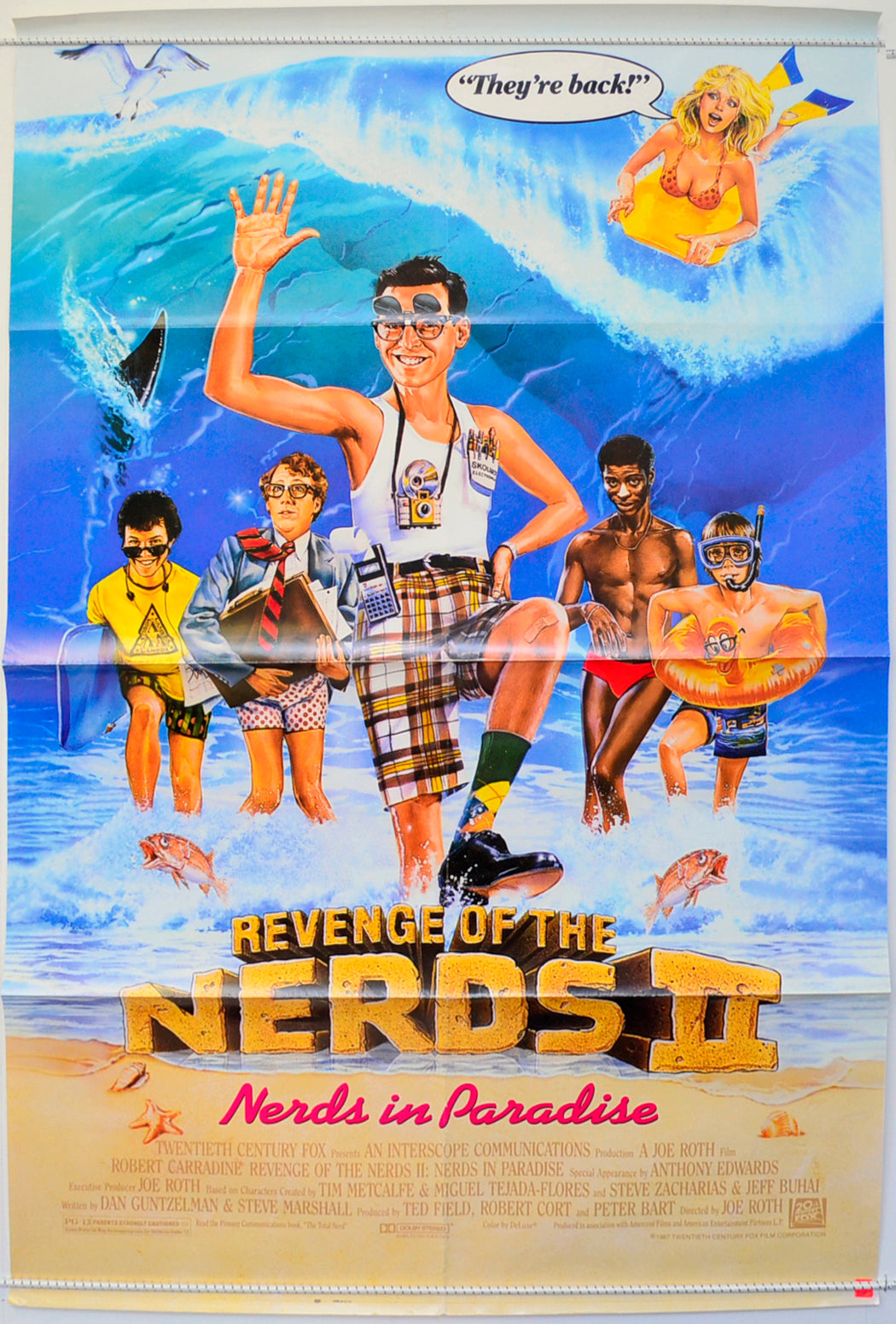 Revenge Of The Nerds II - Nerds In Paradise  Original One Sheet Poster - Film Poster - Movie Poster 